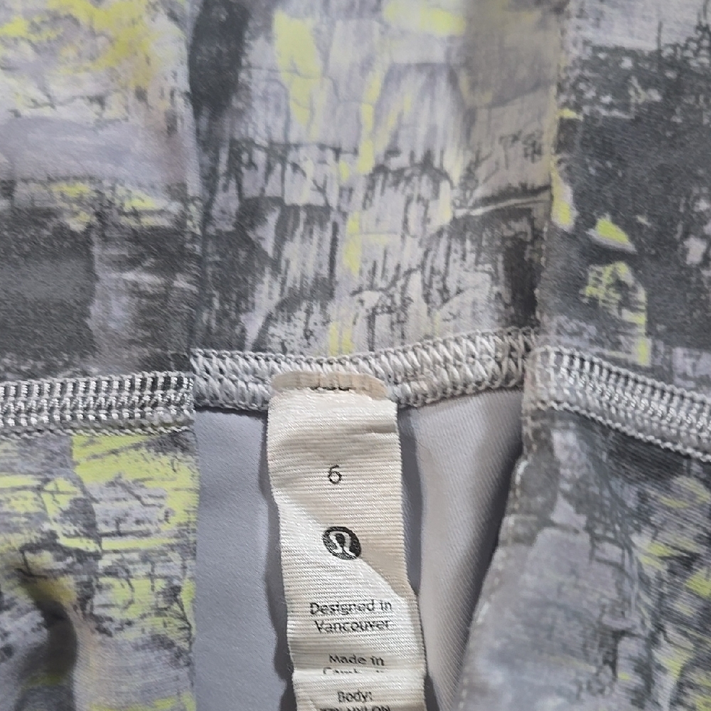 lululemon athletica Gray and Yellow Leggings
